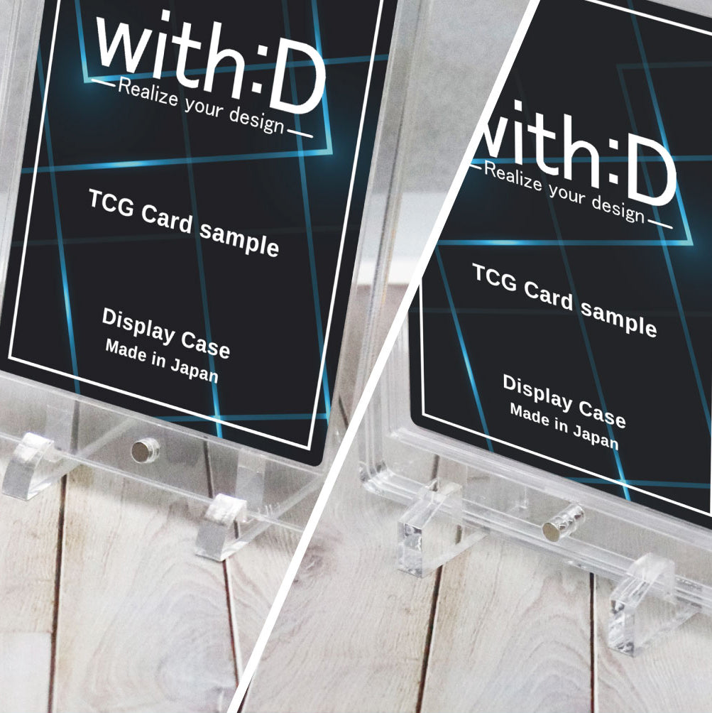 with:D】アクリルカードディスプレイ ウッドボード9連仕様【特注品