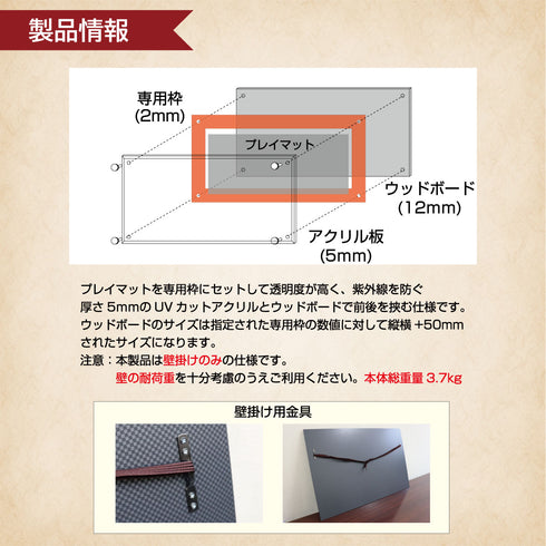 プレイマットディスプレイ・ウッドボード(送料無料)