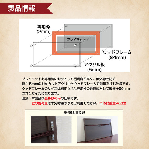 プレイマットディスプレイ・ウッドフレーム(送料無料)